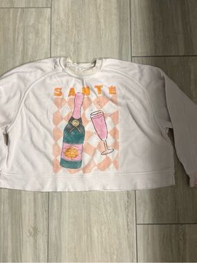 Grayson Threads White Pink Champagne Graphic Sweatshirt
